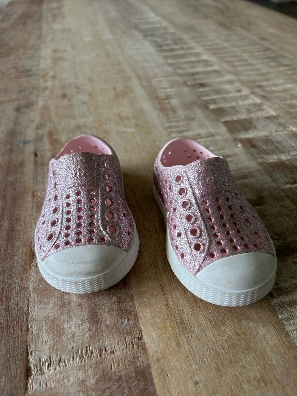 Native natives Kids Glitter Slip-On Sneakers - Pink toddler c4